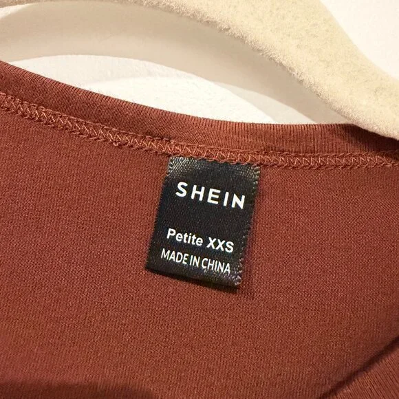 Brown Crewneck Bodysuit – Short Sleeve - Picture 2 of 2